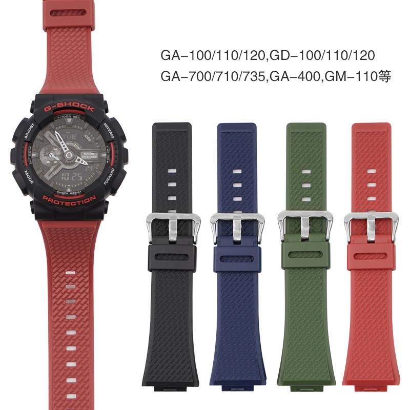 สายรัดสําหรับ Ca--sio GM-110/GA-100/GA-110/GA-120/GA200/GA-400/GA-700/GA-710/GA-800 GD-100//GD-110/G