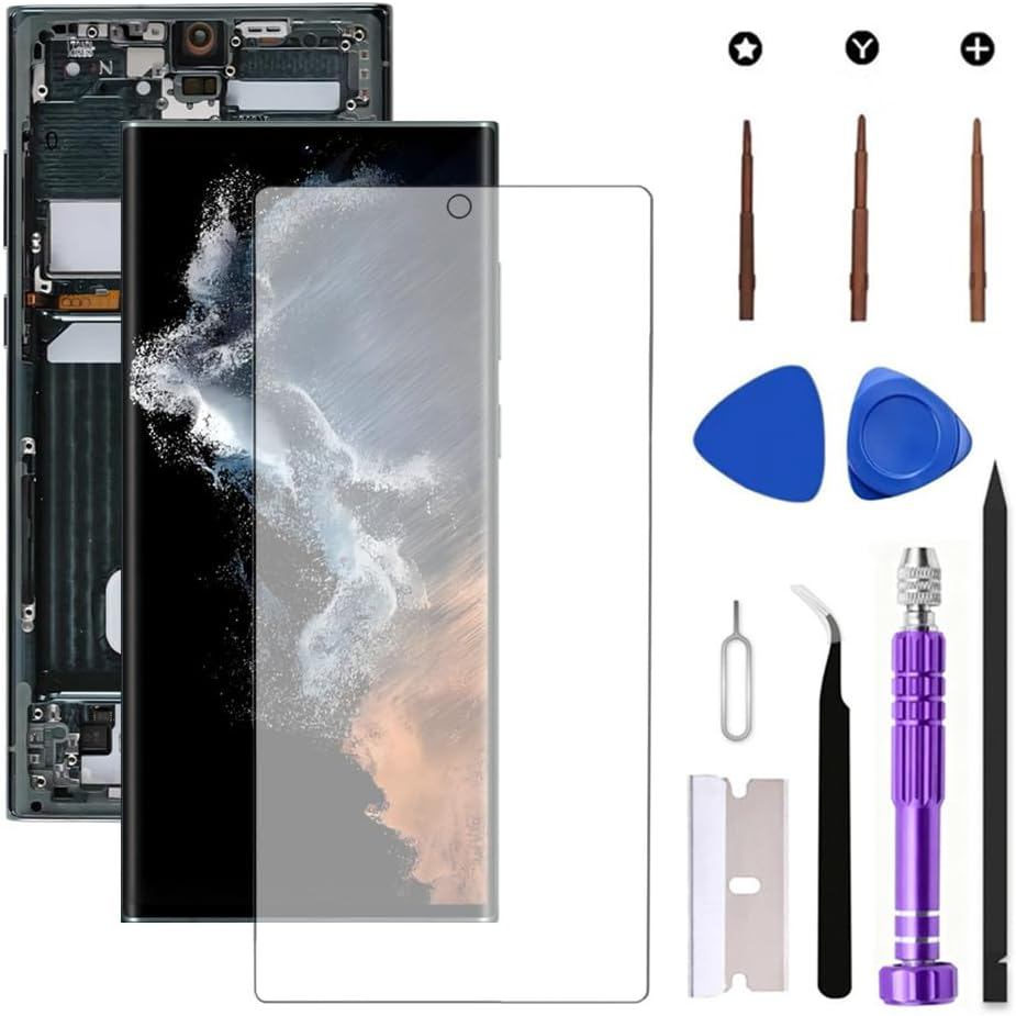 OLED สําหรับ Samsung Galaxy S22 Ultra 5G เปลี่ยนหน้าจอ LCD Galaxy S22Ultra SM-S908U SM-S908U1 จอแสดง