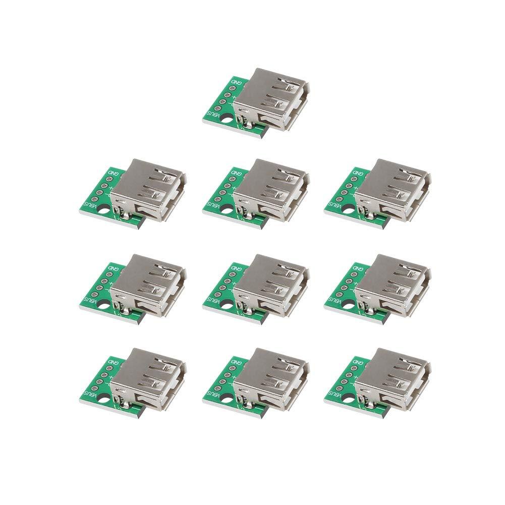 10 ชิ้น USB 2.0 Breakout Board, USB ถึง DIP อะแดปเตอร์ 2.54 มิลลิเมตร Breakout Board 4 Pins Pinboard