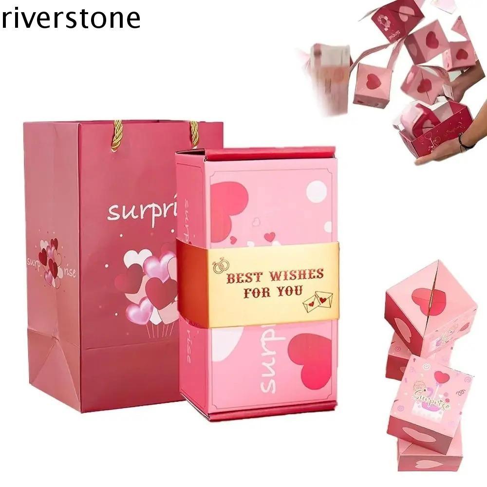 RIVERSTONE Surprise Bounce Box, Luxury Paper Cash Explosion Gift Box, New Gift Box Pop Up Surprise F