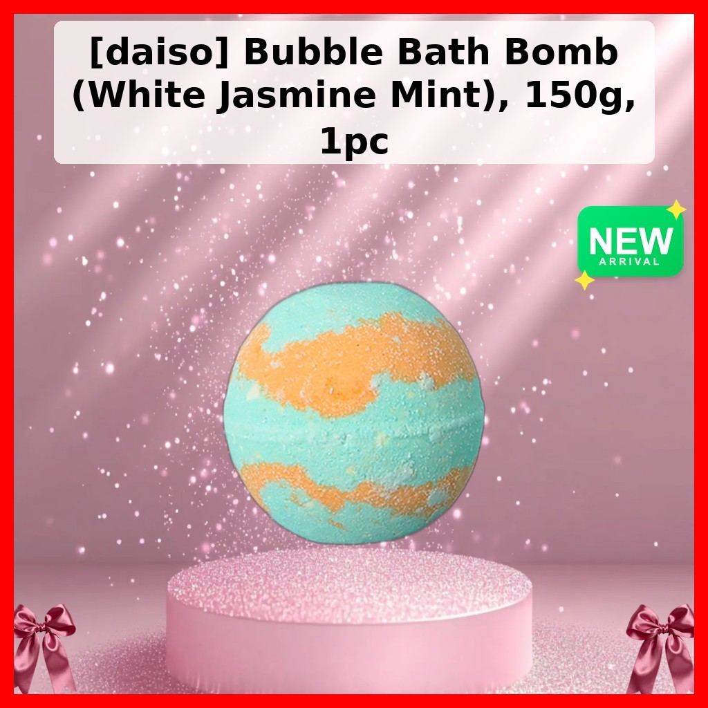 [daiso] Bubble Bath Bomb (White Jasmine Mint), 150g, 1pc / Korean Bubble Bath Bomb / Fizzy Relaxatio