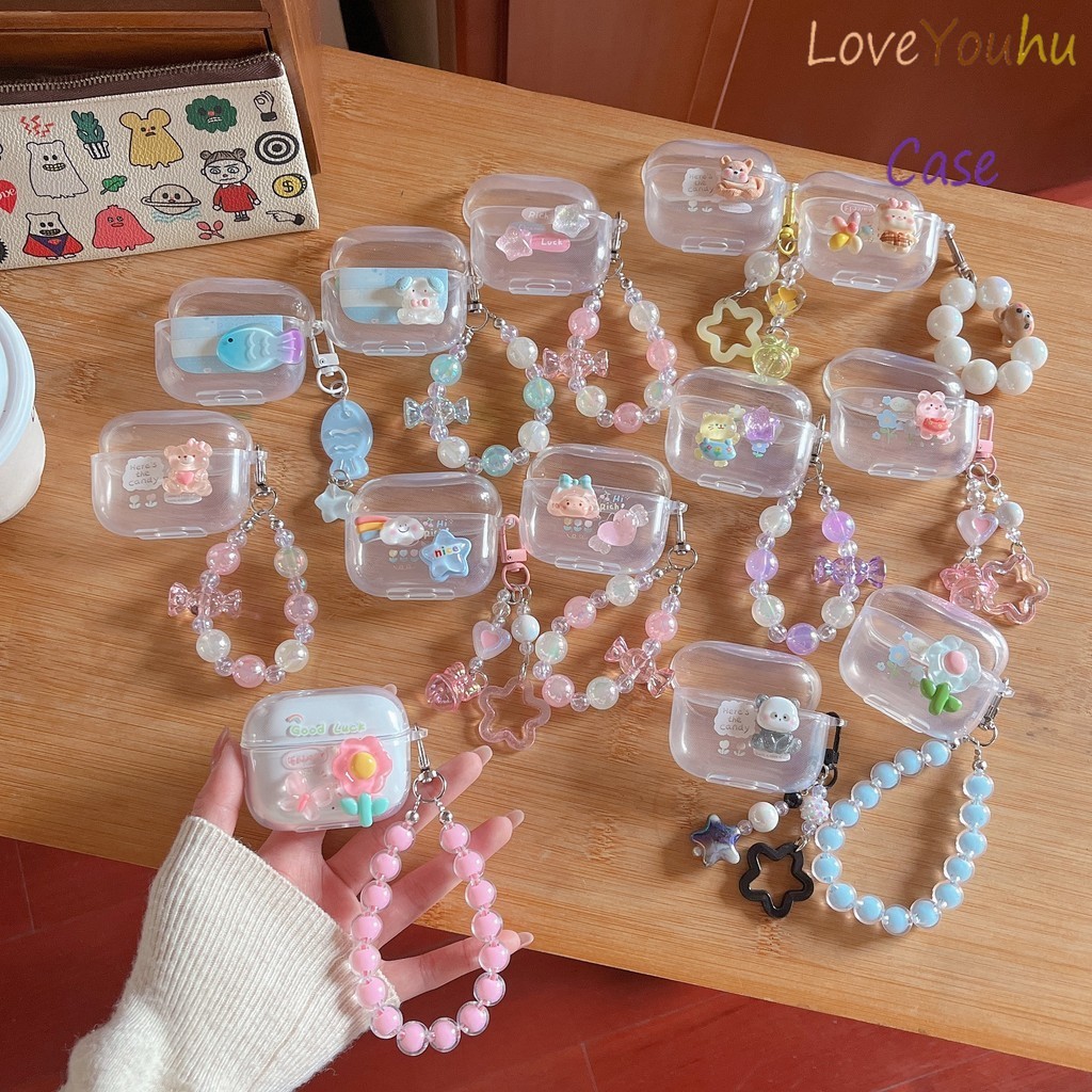 Loveyouhu เหมาะสําหรับ Monster XKT26 เคส Case เคสหูฟัง Creative star และลายดอกไม้