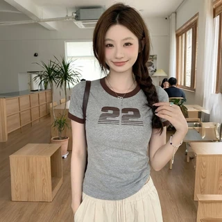 FASHION.61 เสื้อยืดแขนกุด และ เสื้อยืดแขนสั้น สกรีนลาย เสื้อแฟชั่นผู้หญิง ผ้านิ่ม รุ่น WT47