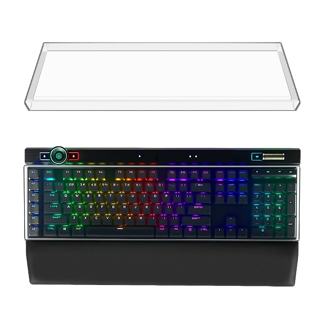 Geekria ฝาครอบกันฝุ่นคีย์บอร์ดอะคริลิคใสเข้ากันได้กับ G613, Corsair K100 RGB/K55 RGB PRO/K95 RGB Pla
