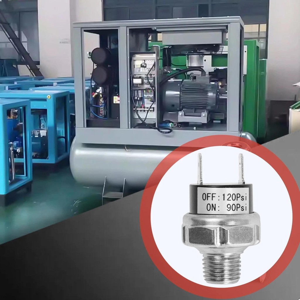 สวิตช์ความดันวาล์วสวิตช์เครื่องอัดอากาศสวิตช์ควบคุมความดันวาล์ว Heavy Duty 90 PSI -120 PSI 70 - 100P