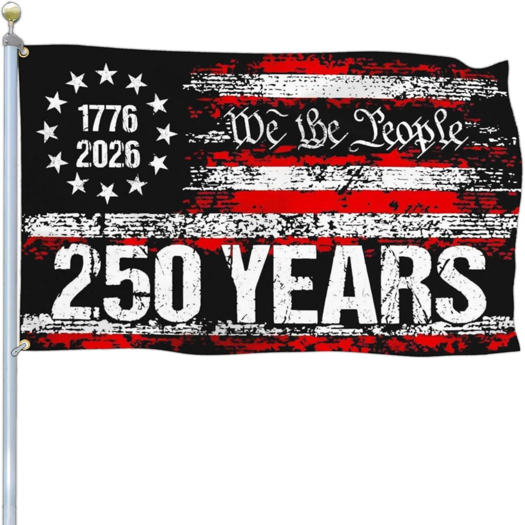 NASIAN 250 ปี American Anniversary Flag 250th Anniversary Usa Flag Patriotic 4th of July We The Peop