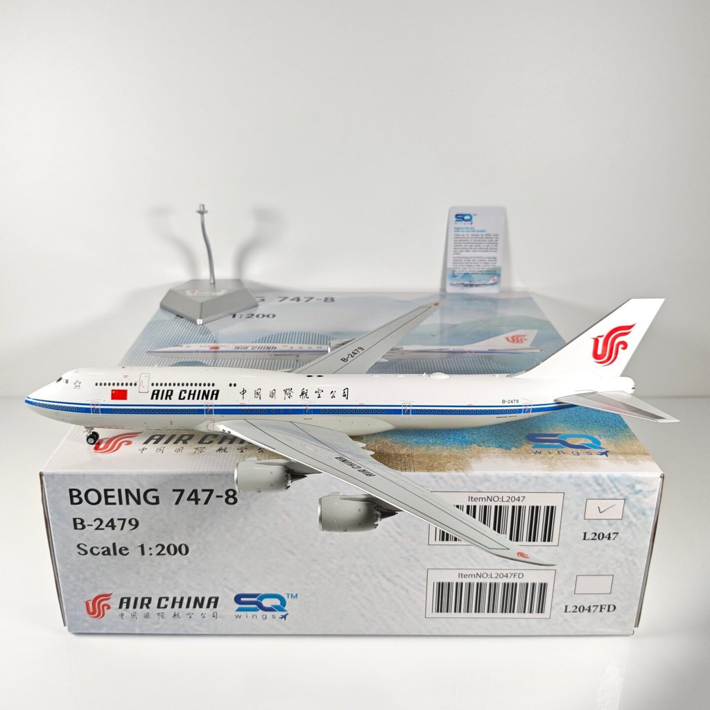SQ Wings L2047 1: 200 China International Airlines B747-8 B-2479 โมเดลเครื่องบินโลหะผสม