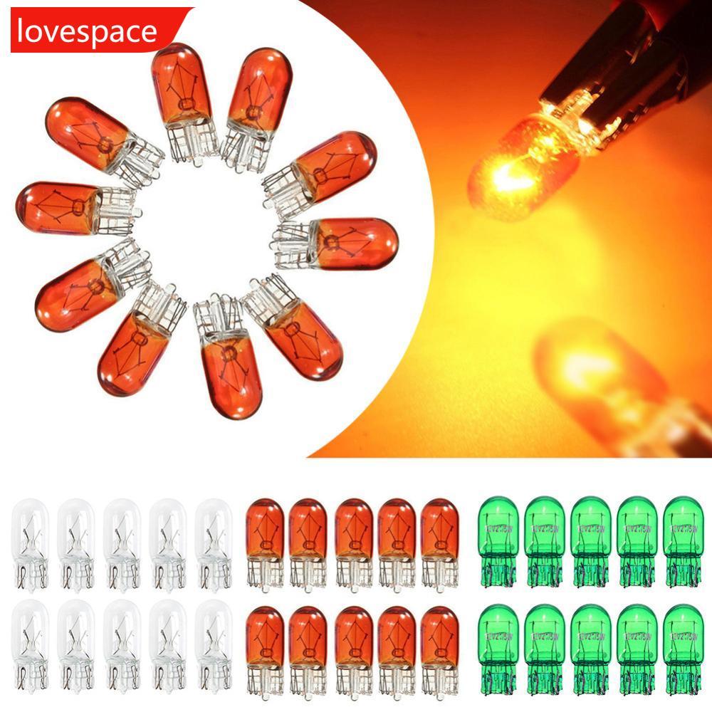 LOVESPACE 10 ชิ้น T10 Wedge ฮาโลเจน W5W 501 194 LED หลอดไฟภายในรถรถบรรทุกอัตโนมัติ H2Z8
