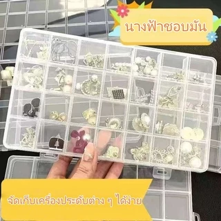 1ชิ้น28/12ช่องกล่องเก็บพลาสติกใส-เครื่องประดับออแกไนเซอร์สําหรับงานฝีมือ ทําเอง & บ้าน พื้นที่จัดเก็บ