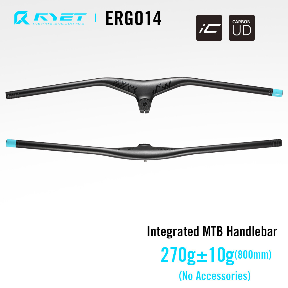 RYET ERGO14 แฮนด์คาร์บอน UD ขนาด 800 มม., พอดีสำหรับจักรยานขึ้นเขา