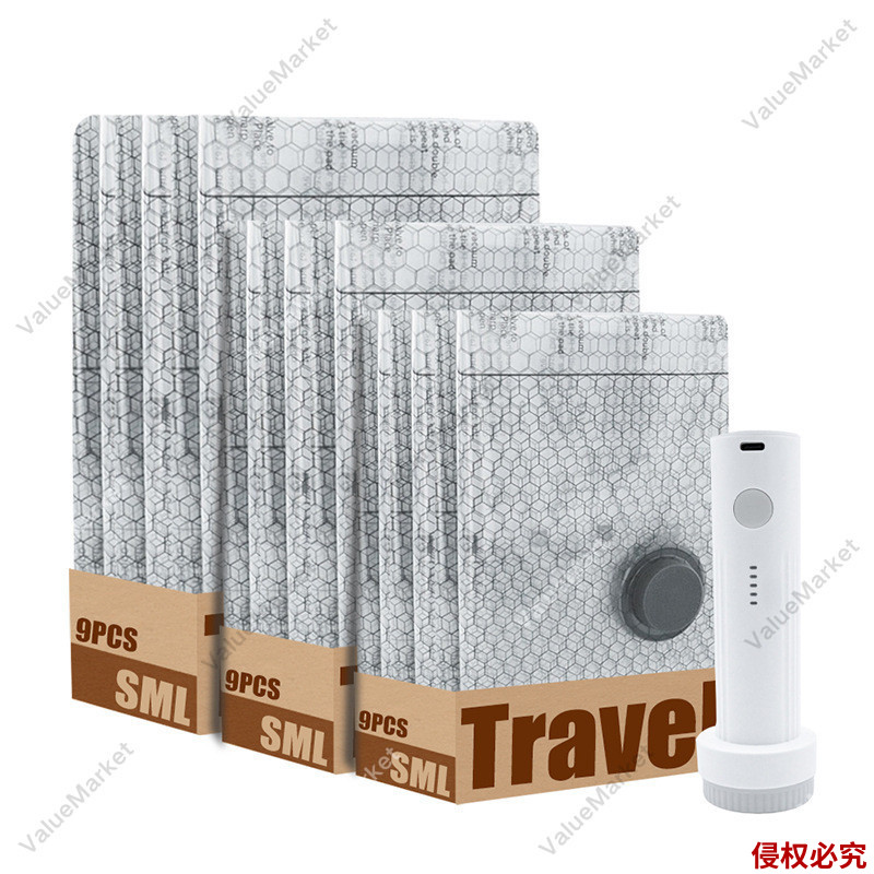 ถุงเก็บสูญญากาศความชื้นและฝุ่นที่แข็งแกร่งสําหรับเสื้อผ้าถุงบีบอัดคุณภาพสูงและนํามาใช้ใหม่และปั๊มสูญญากาศการดําเนินงานง่ายถุงสูญญากาศประหยัดพื้นที่