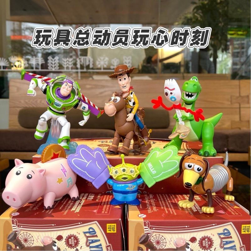 [ของแท้] TOP TOY TOY Story Play Heart Moment Series Mystery Box อินเทรนด์เล่นตกแต่งของขวัญได้