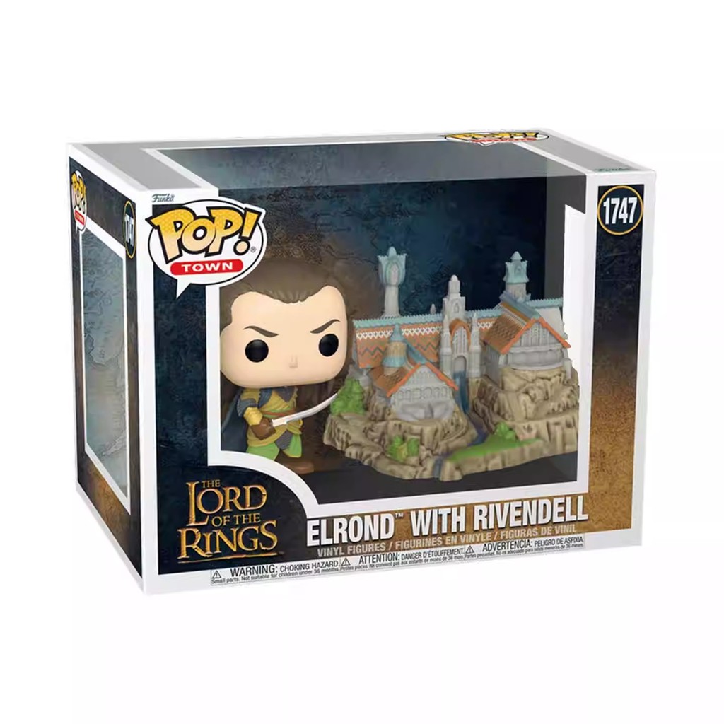 FunkoPOP Lord of the Rings: โมเดลหุ่นฉาก Elrond และ Rivendell Town
