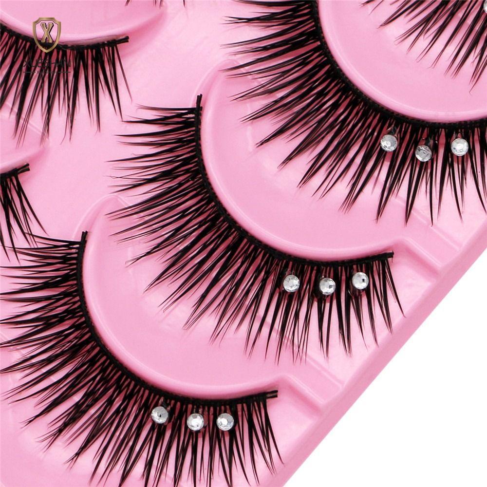 XUESHAN Diamond Manga Lashes Dramatic Volume Fuffy Lashes Glitter Handmade Eye Extension
