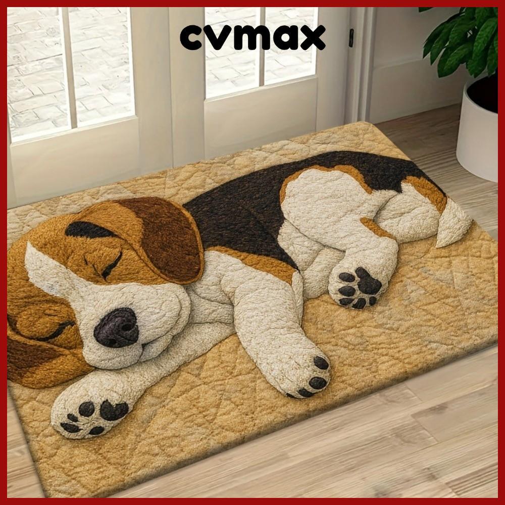 CVMAX พรมห้องน้ํา,พรมปูพื้นกันลื่นดูดซับน้ํา Beagle พรมปูพื้น, ความคิดสร้างสรรค์ 40*60 ซม. ทนทาน Abrasion- พรมประตูตกแต่งบ้าน