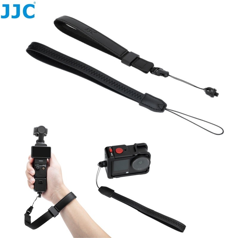 JJC สายรัดข้อมือมือพร้อมสกรู 1/4 ", ปรับ Action กล้อง Lanyard สําหรับ Osmo Pocket 3 Action 6 5 Pro Insta360 X5 X4 X3