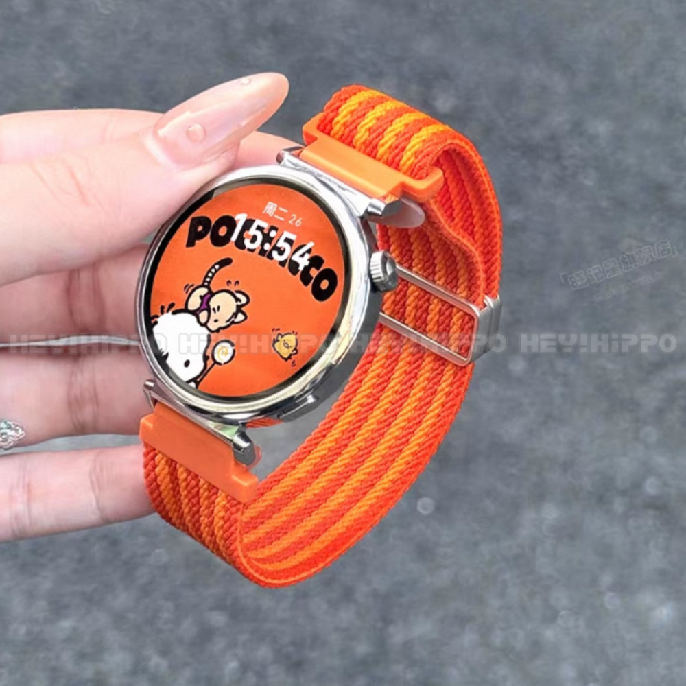 สายรัดไนลอนยืดหยุ่นเหมาะสําหรับ Huawei GT6 41 มม./46 มม.GT6proสายคล้องคอแม่เหล็กเหมาะสําหรับHuawei W