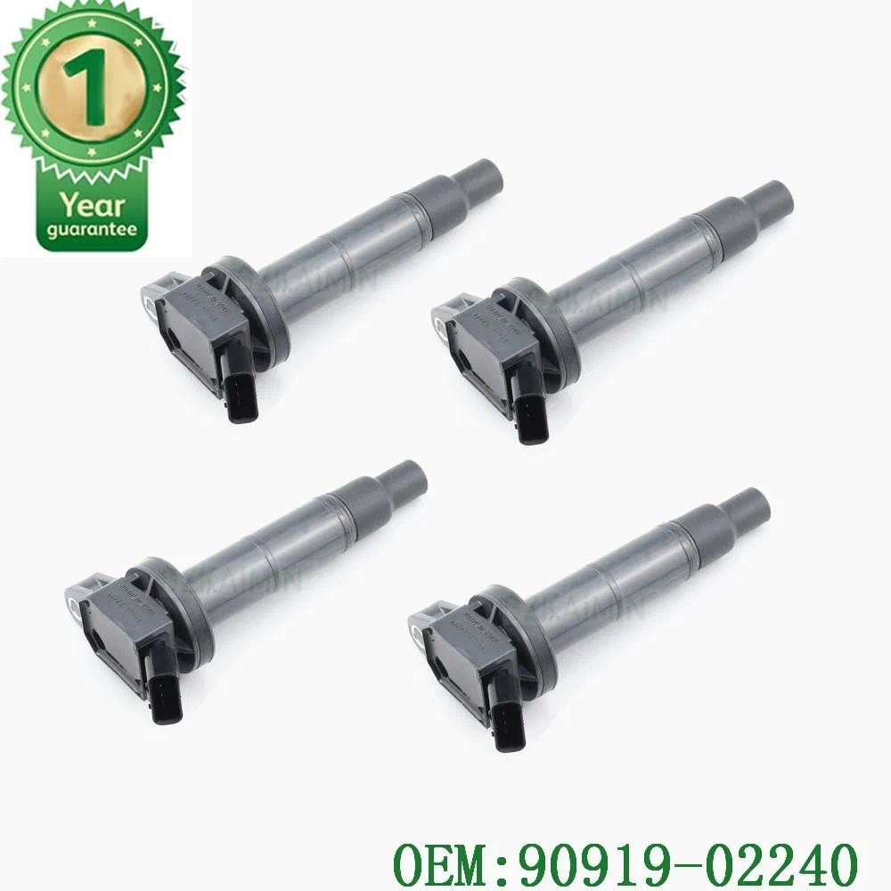 SET 4 Perfect ใหม่คุณภาพคอยล์จุดระเบิดสําหรับ TOYOTA YARIS 90919-02240 90919-T2003 90919-02265