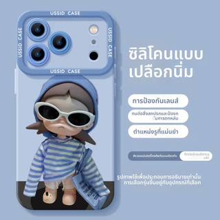 [สาวแว่นตาน่ารักสไตล์ใหม่] เคสโทรศัพท์ iPhone 17promax16 ซิลิโคน 15/14/13 Soft 12/11 กันกระแทก