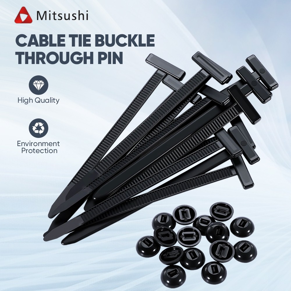 Mitsushi  เคเบิ้ลไทร์รถยนต์ทนต่อรังสียูวี 5×90 มม. 20/30/40 ชิ้น เคเบิลไทด์ไนลอน ไนล่อนซิปผูกมอเตอร์