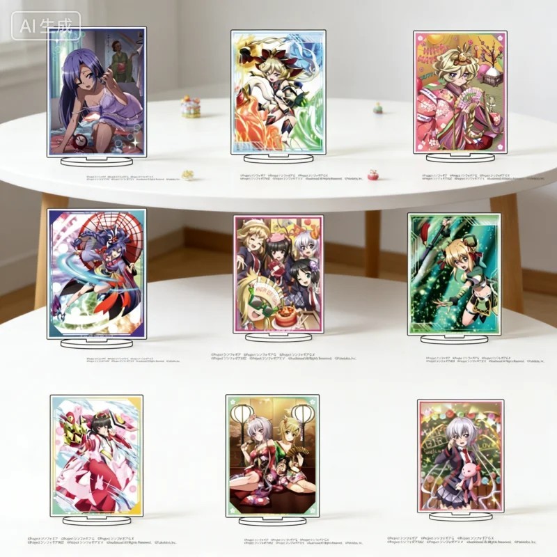 Standee อะนิเมะ Symphogear Mica อะคริลิครุ่น Senki Zesshou Symphogear โต๊ะเรียนตกแต่งของขวัญสะสมสวยง