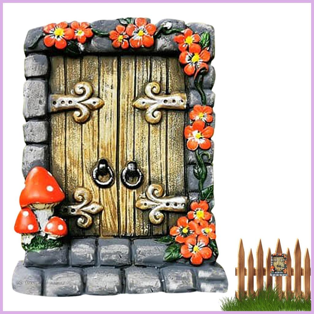 ประตูนางฟ้าสําหรับต้นไม้ Mini Fairy Houses Garden Accessories DIY Miniature Tree Decor ไม้ Fairy Gar