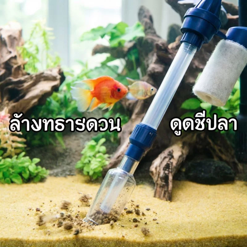 เครื่องดูดขี้ปลา ตู้ปลา เปลี่ยนน้ำตู้ปลา thumbnail 5