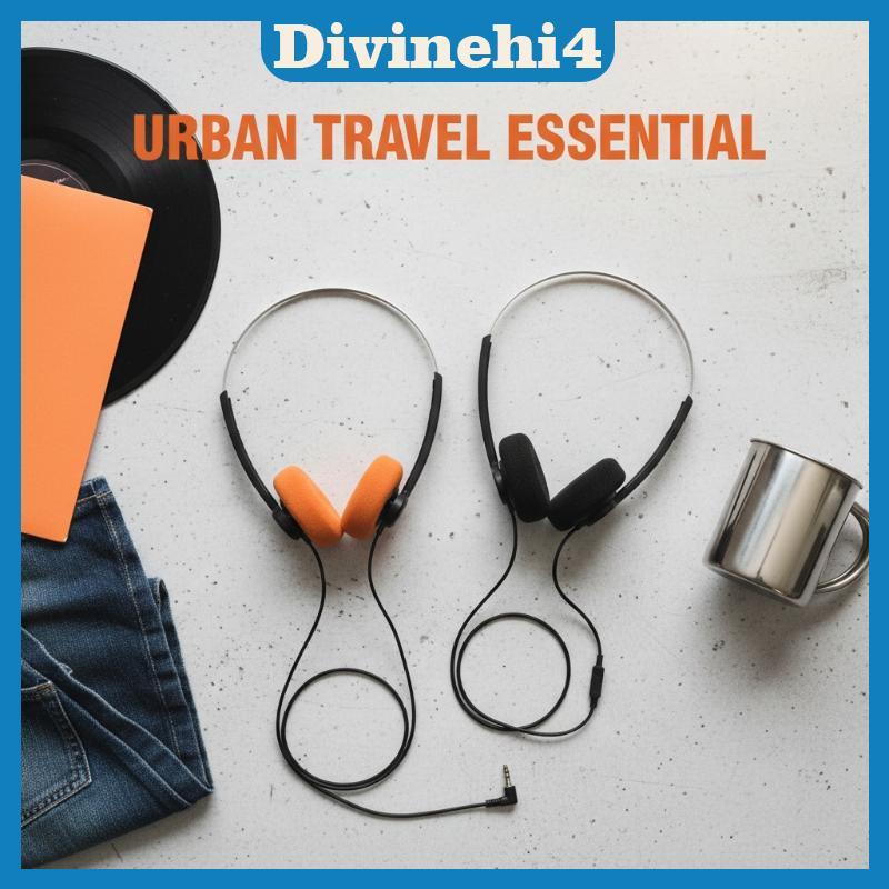 <divinehi4> ญี่ปุ่น Retro หูฟัง Nostalgic ชุดหูฟัง HiFi MP3 Walkman หูฟังกีฬา Photo Props หูฟังแบบมี