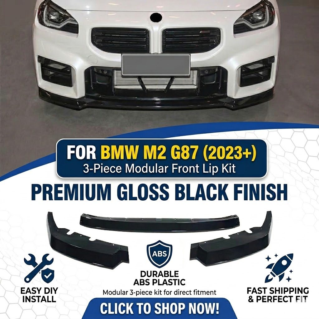 BMW M2 G87 23-26 เครื่องแยกริมฝีปากกันชนหน้า CS สไตล์ Aerodynamic Body Kit อุปกรณ์ปรับแต่ง