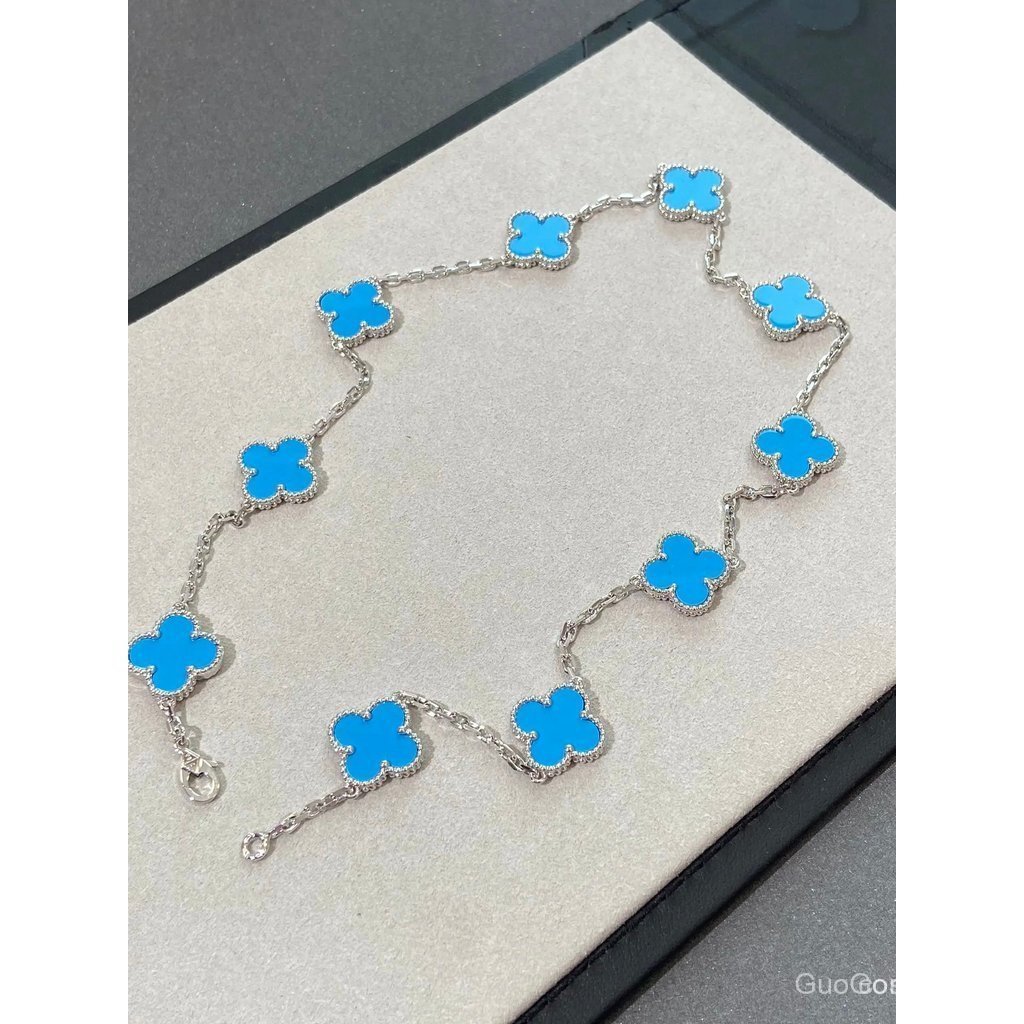 Van Cleef Van Cleef & Arpels[VC@สร้อยคอเทอร์ควอยซ์สิบดอกไม้]
