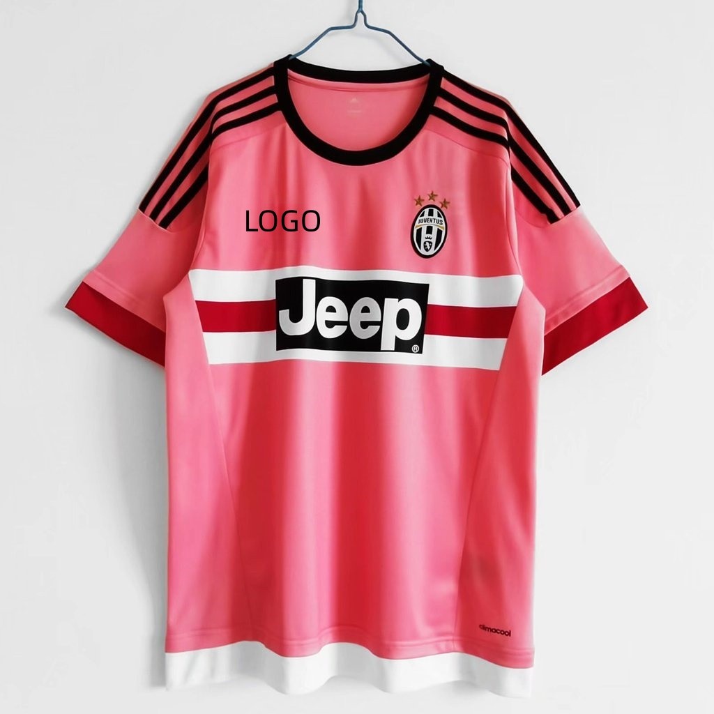 2015/16 Juventus Retro Edition Mens Away เสื้อฟุตบอลแขนสั้น