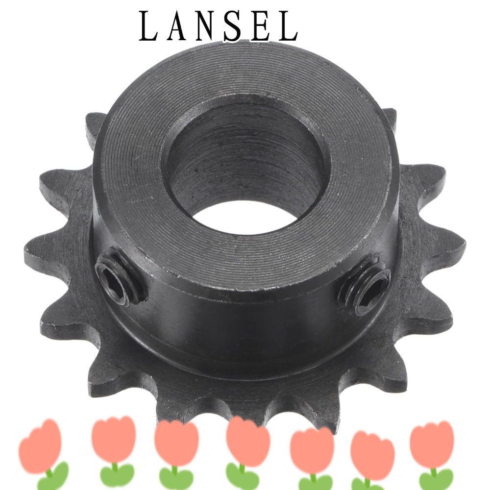 LANSEL1 16 ฟันเกียร์, Single Strand 1/4 "Pitch 25 Chain B ประเภทฟันแข็ง,ปฏิบัติ C45 เหล็กคาร์บอนสีดํ