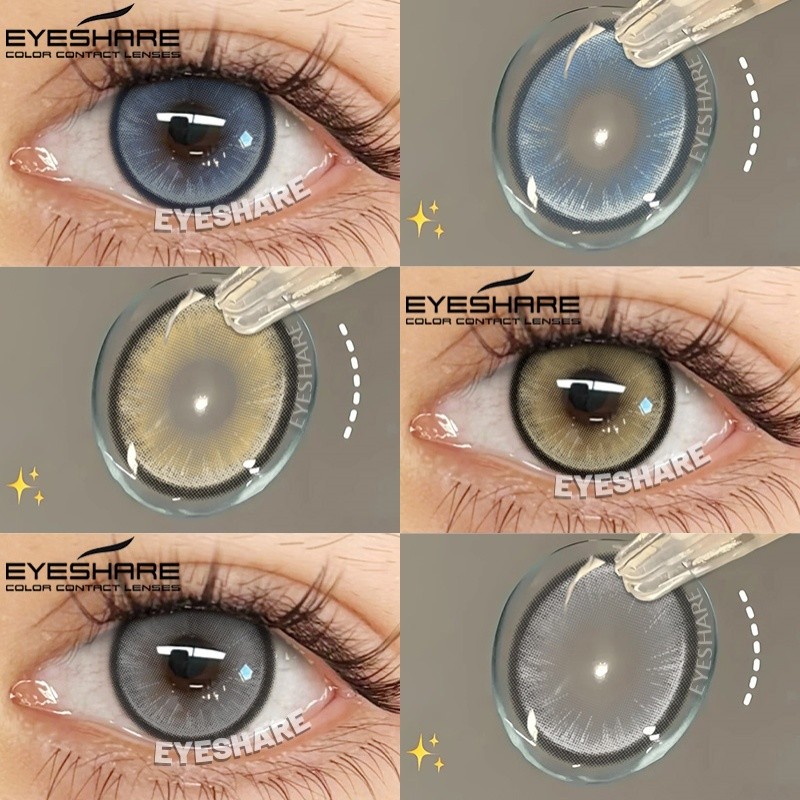 EYESHARE คอนแทคเลนส์สี 2 ชิ้น/คู่ คอนแทคเลนส์ 14~14.5 มม. ชุด...คอนแทคเลนส์ เลนส์สีตา