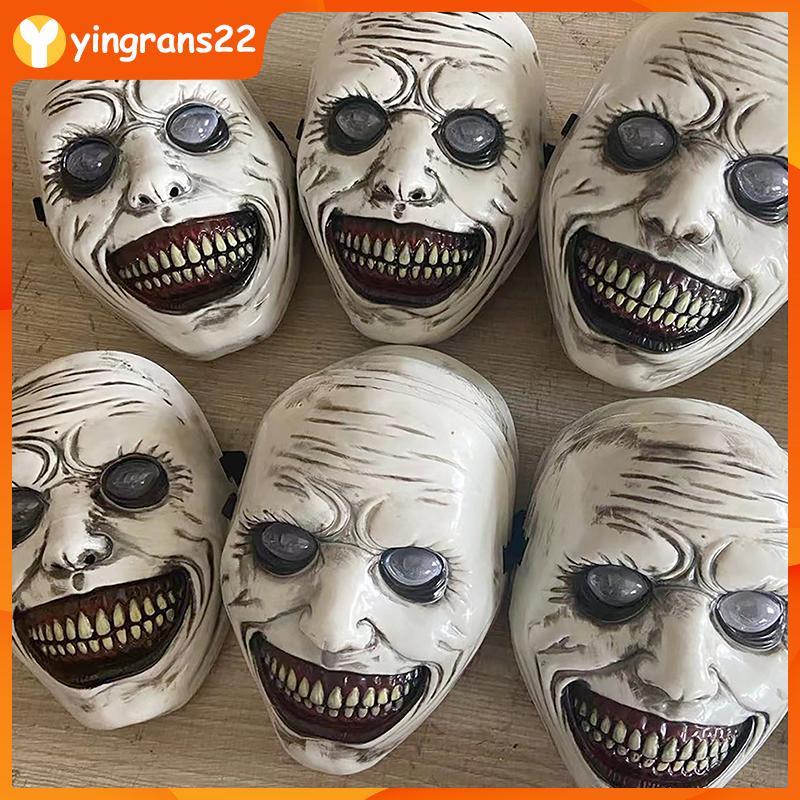 [YR2] สยองขวัญ Exorcist ยิ้มหน้าปีศาจหน้ากากคอสเพลย์ Evil Creepy Ghost Skull หน้ากากพลาสติกฮาโลวีน Carnival Party เครื่องแต่งกาย Prop YYS ราคา ถูกที่สุด ดีลบีเคเค แกลเลอรีภาพที่ 7