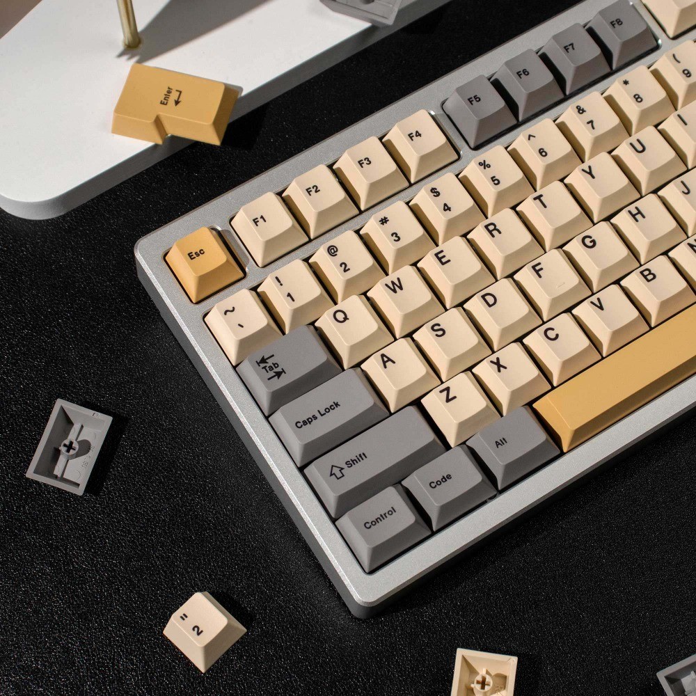 Desert Keycaps 140 คีย์โปรไฟล์เชอร์รี่ PBT Wooting Aula F75 Mechanical Keycap Dye Sublimation อังกฤษ