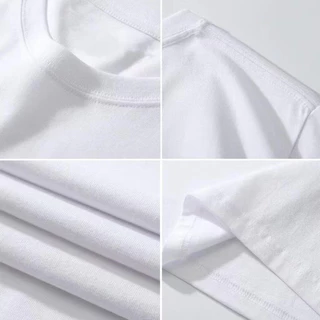 (ผ้าฝ้าย 100%)Luvoro oversize unisex เนื้อผ้านุ่มระบายแขนสั้น T-shirt สีดำและสีขาว เสื้อยืดทูโทน เสื้อยืดแขนสั้น C1727