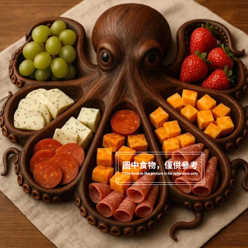 [สต๊อกพร้อมทั้งร้าน] Octopus Charcuterie Platter Octopus Cooked Food Platter|จานผลไม้จานผลไม้|จานครั