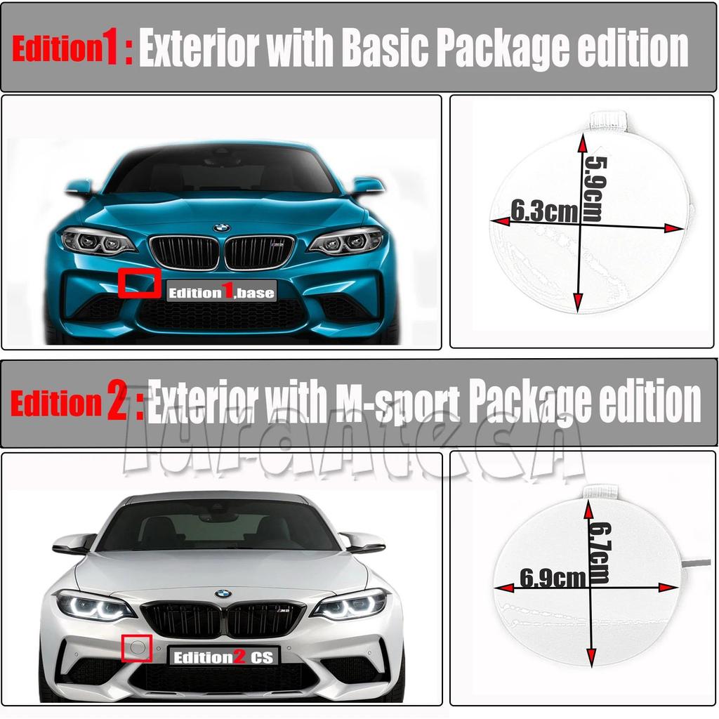 ฝาครอบลากด้านหน้าสําหรับ 15-23 BMW M2 F87 ฐาน CS การแข่งขันประสิทธิภาพ Coupe 2 ประตู Hook Eye กันชนห