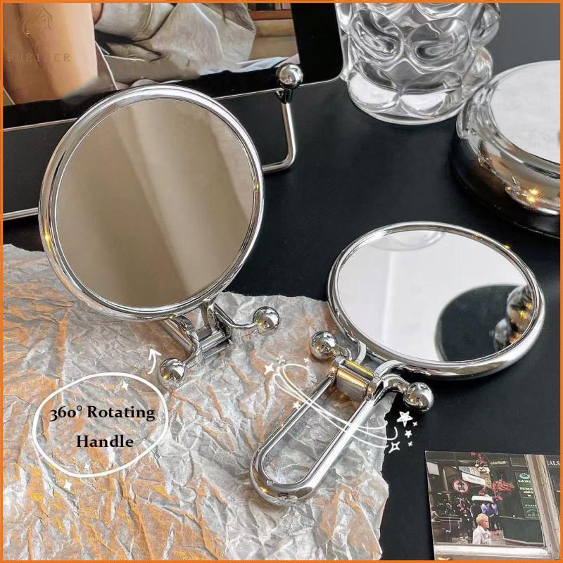 [FT] กระจกพกพาสองด้านขยาย 2x/5x/10x 360° เครื่องมือแต่งหน้าแบบยืนกระจกมือถือหมุนได้ [TH] - รูปที่ 6
