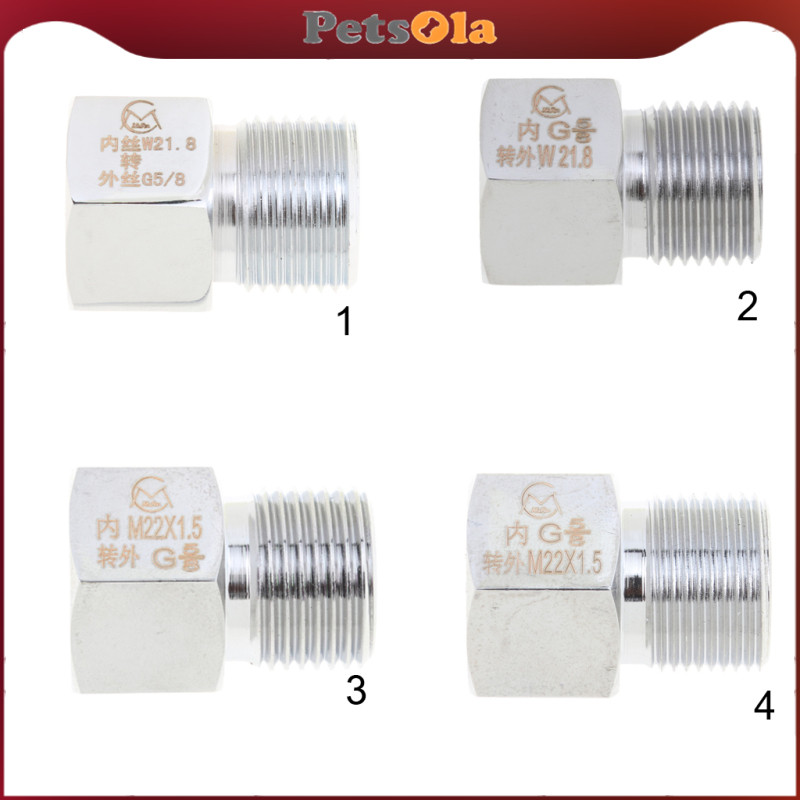 PETSOLA Aquarium Fish 2 Regulator กระบอกอะแดปเตอร์แปลง, W21.8 ถึง G5/8 ,G5/8 ถึง W21.8, M22x1.5 ถึง 