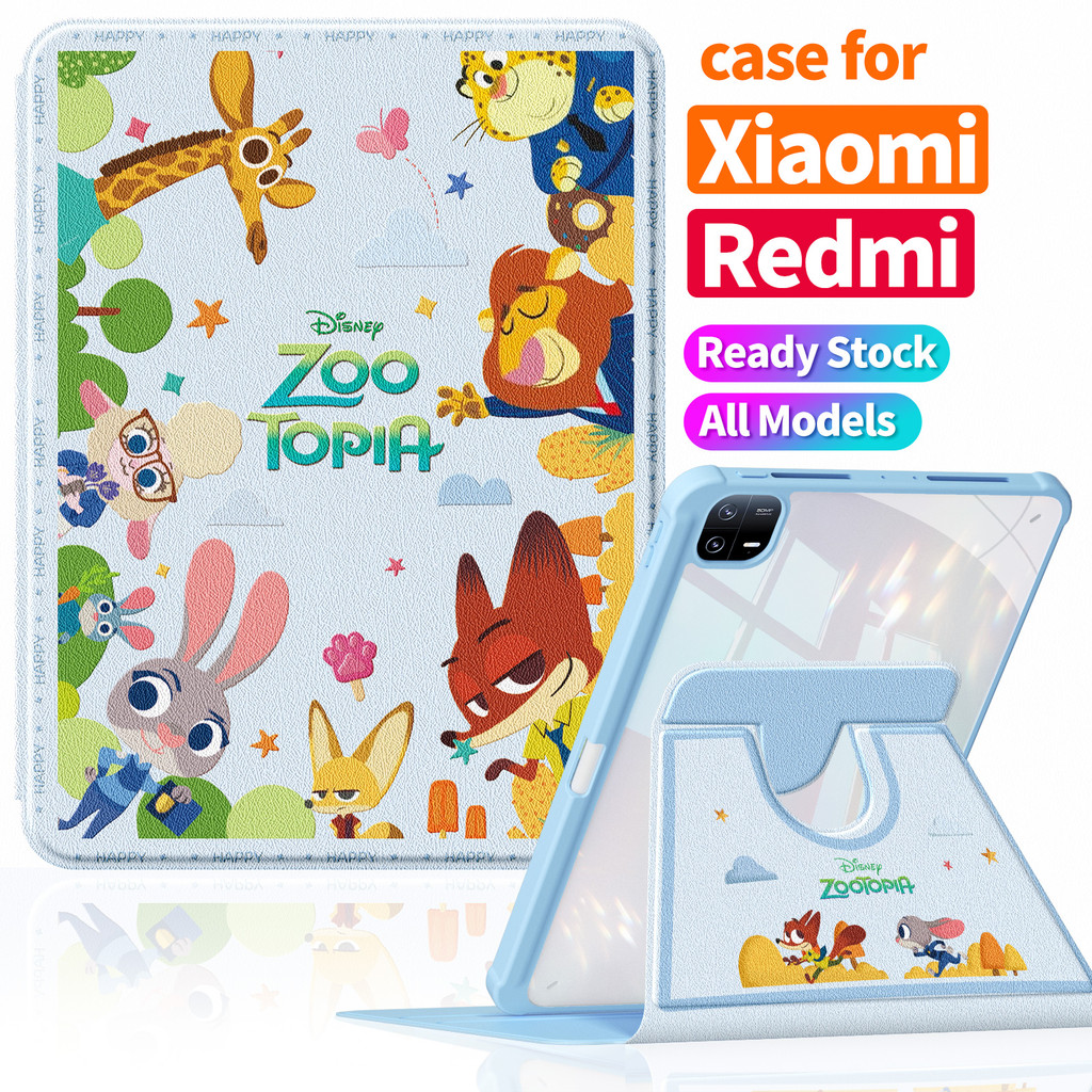เหมาะสําหรับ Xiaomi Pad 6/6 Pro 11 "เคสป้องกัน 丨 สไตล์เกาหลีญี่ปุ่นน่ารัก + การออกแบบแผงหลังแข็งโปร่งใส 丨 ทนต่อการสึกหรอกันรอยขีดข่วน 丨 Xiaomi Pad 7 8 Pro Redmi Pad SE 2025 Healing Soft Edge 360°A1529 Crazy Zoo