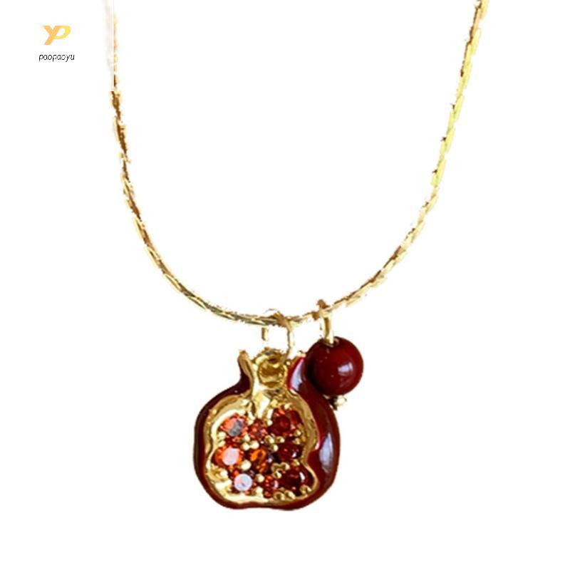 สร้อยคอมีหัวใจทับทิมแบบพิเศษสำหรับสาวอินเทรนด์ PPY