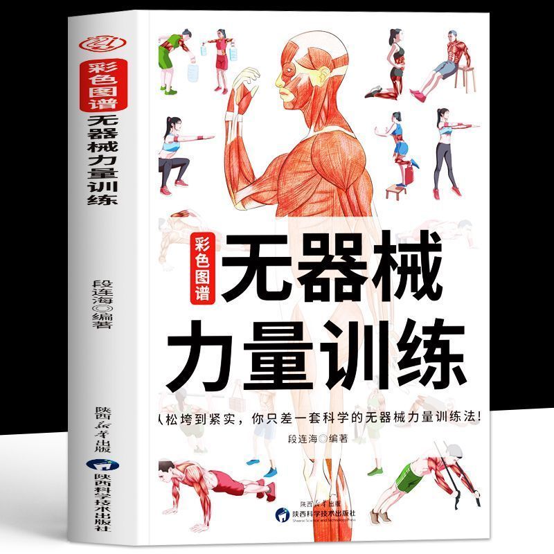 无器械力量训练彩色图谱 力量训练解剖图谱 居家锻炼徒手健身教程1.8Untrumented Strength Train Color Atlas Strength Train Anatomy Atla