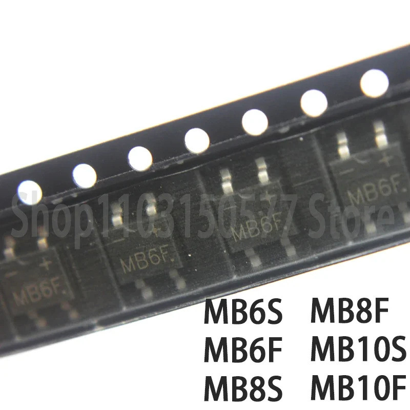 5PCS MB6S MB6F MB8S MB8F MB10S MB10F SOP4 ชิป ic