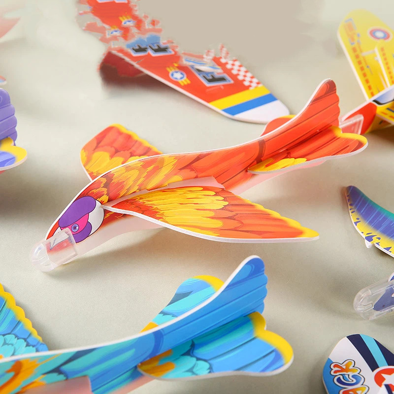 สวิงเครื่องบินวัสดุโฟม Flying Bird Assembly Handmade Frisbee Flying Saucer ของเล่นเด็ก