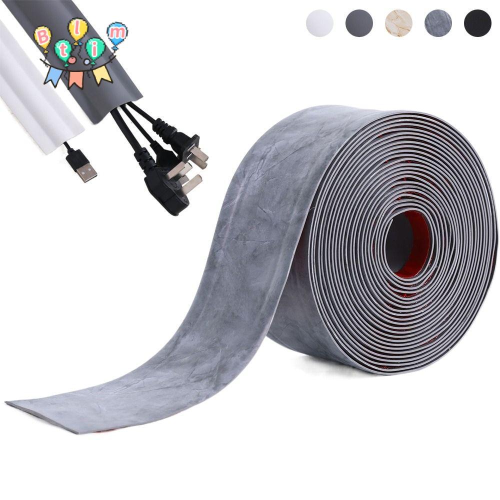 BTLIM TV Cord Hider, DIY ตกแต่งสาย PVC คอนซีลเลอร์, ทาสี Mould proof Self-Adhesive Wire Cover Home O