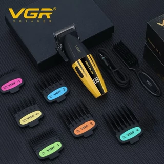 VGR V-285/285T Clipper 9000RPM จอแสดงผล LED แสดงแบตเตอรี่ แบตตาเลี่ยนไร้สาย ใบมีดเซรามิคเครื่องตัดผมมืออาชีพผม Trimmer