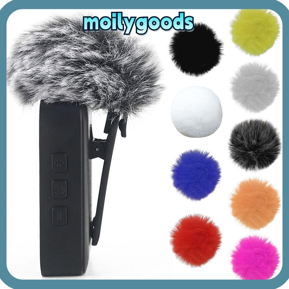 MOILYHD Furry Windshield,นุ่มสบาย Lavalier Mic Windscreen, Fur Material Elastic Universal Fit Wirele