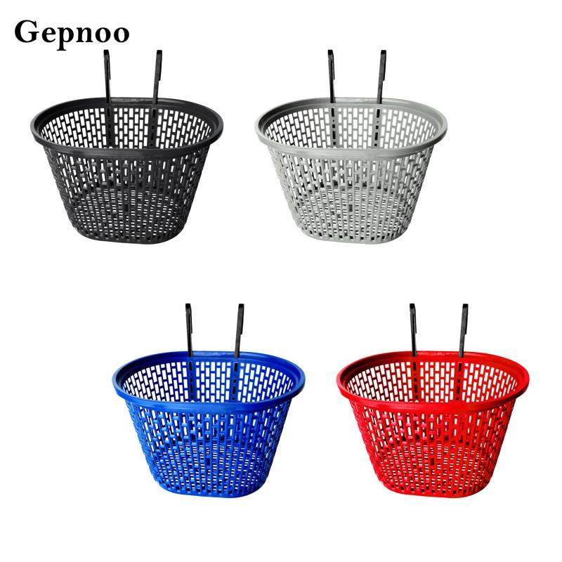 Gepnoo ตะกร้าหน้าจักรยานพับได้ พับได้ง่ายสำหรับการช้อปปิ้ง แข็งแรง มาพร้อมตะขอและชั้นวางของ