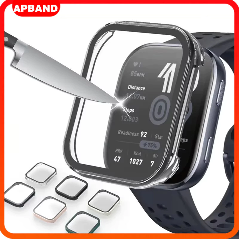 แผ่นป้องกันหน้าจ สำหรับ กระจกนิรภัย PC ปกแข็ง for Smartwatch Amazfit Bip 6 เคสกันกระแทก ป้องกันรอยขีดข่วน อุปกรณ์เสริม
